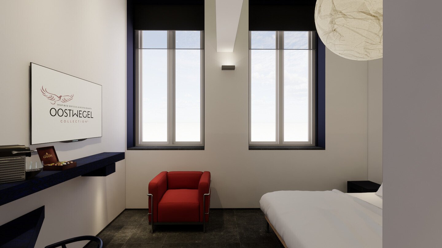 Render Deluxe kamer | Kruisherenhotel Maastricht.