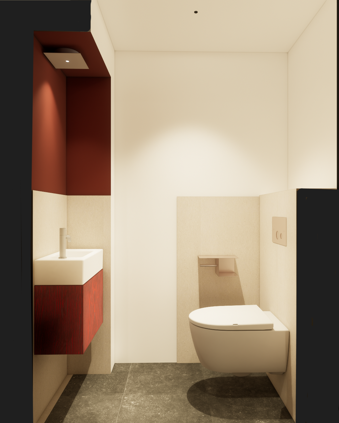Render junior suite toilet | Kruisherenhotel Maastricht.
