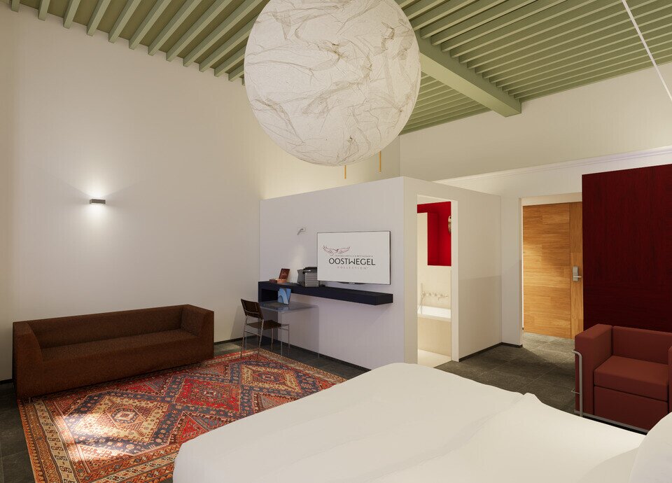 Render junior suite | Kruisherenhotel Maastricht.