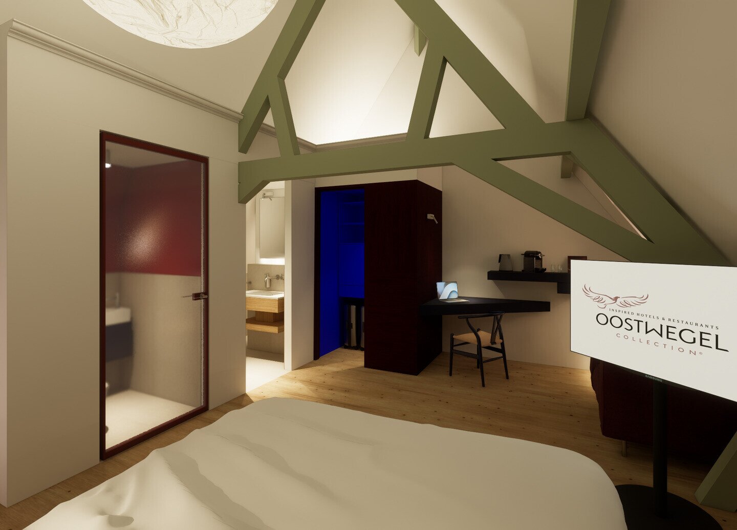 Render superior kamer | Kruisherenhotel Maastricht.