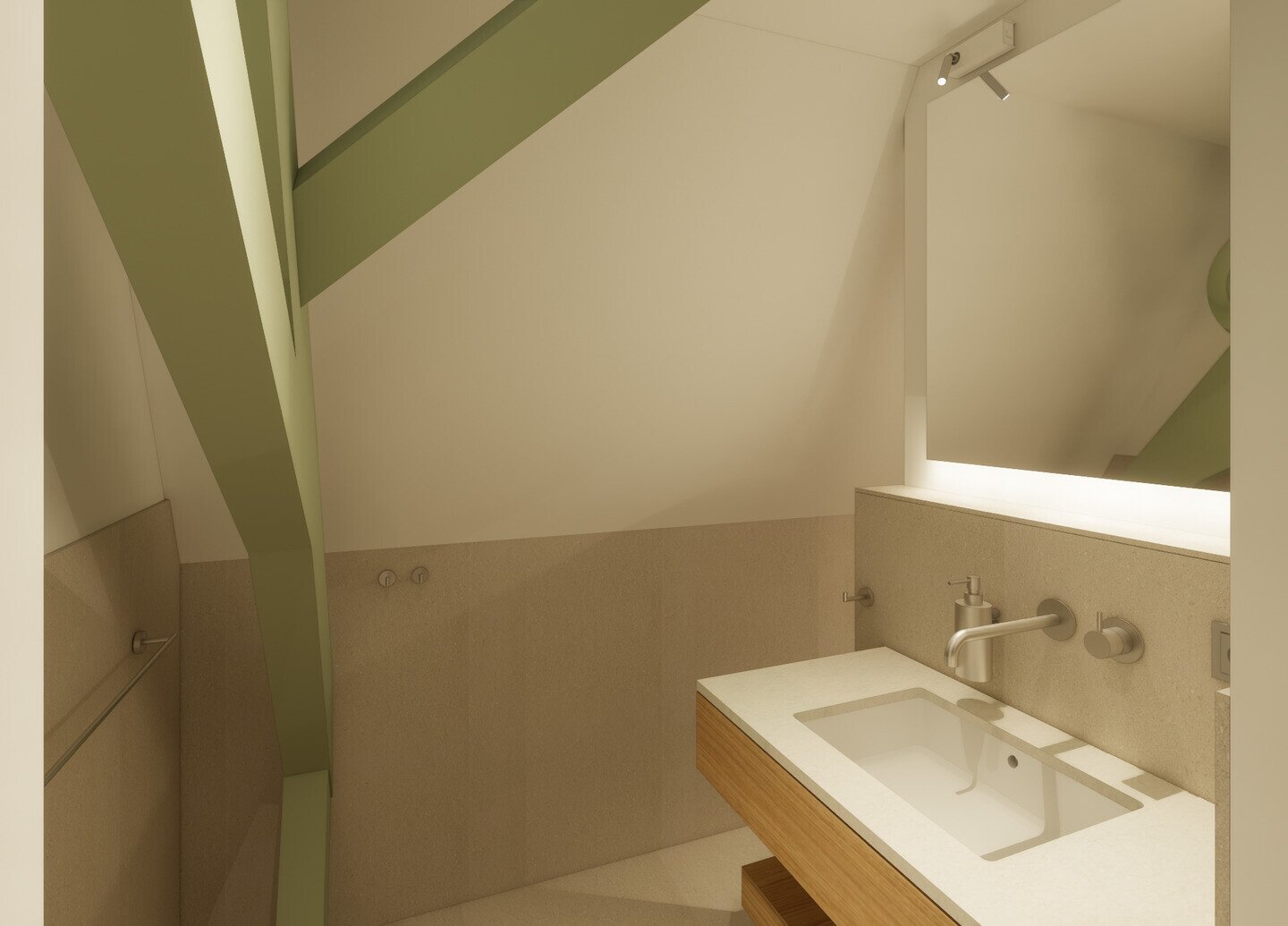 Render superior badkamer | Kruisherenhotel Maastricht.