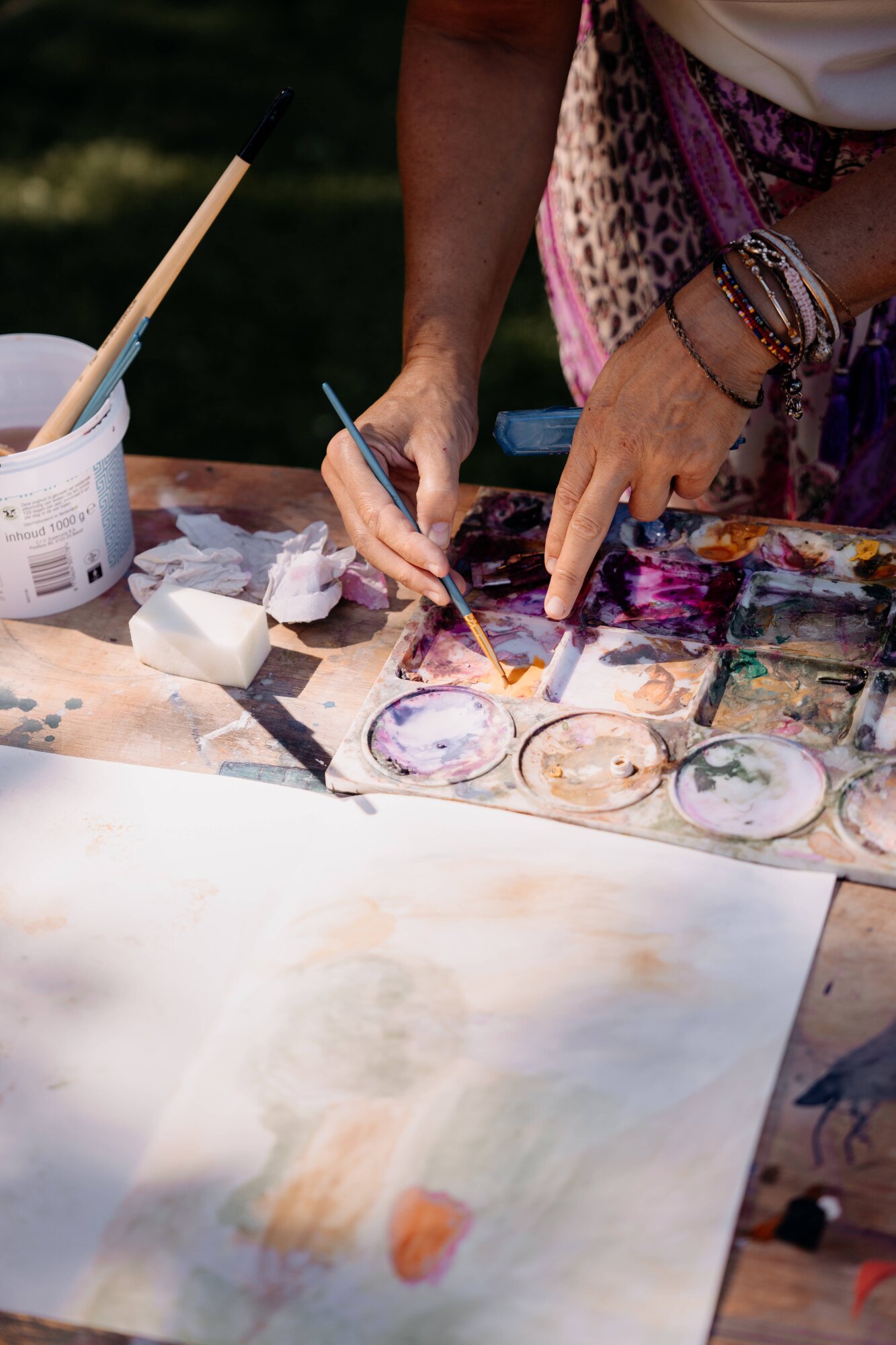 Schilderworkshop op Château St. Gerlach.