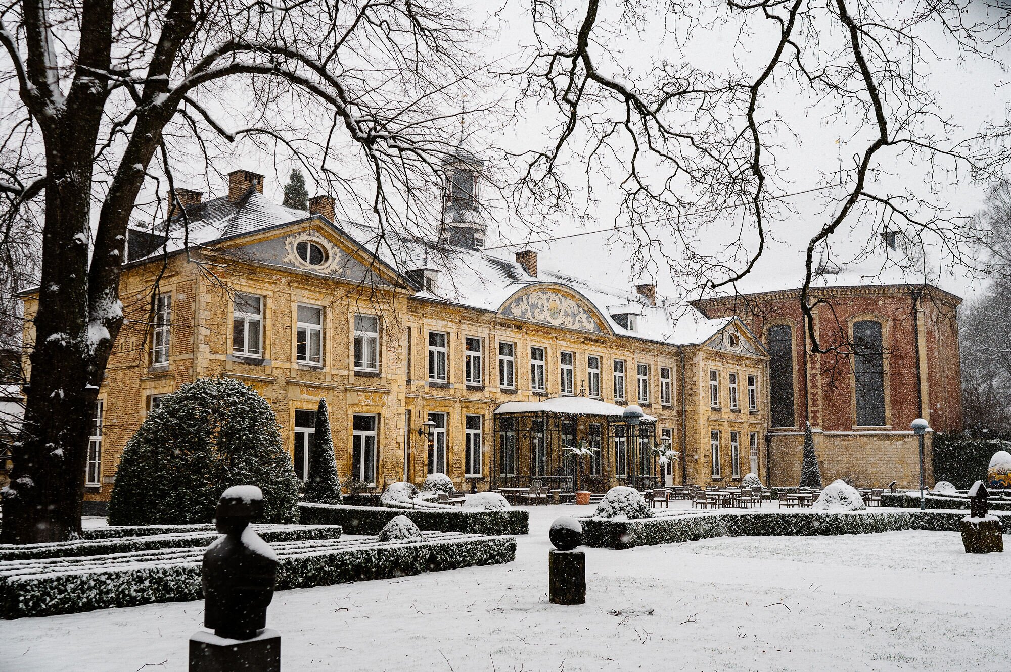 Landgoed met sneeuw | Château St. Gerlach.