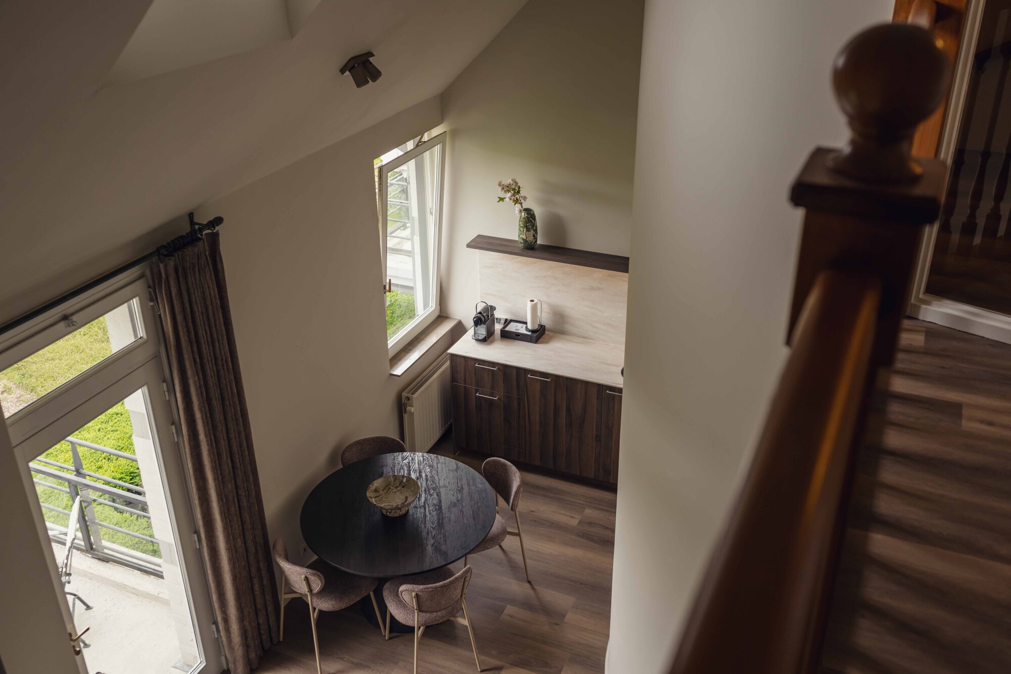Kitchen area from above two bedroom residence | Château St. Gerlach.