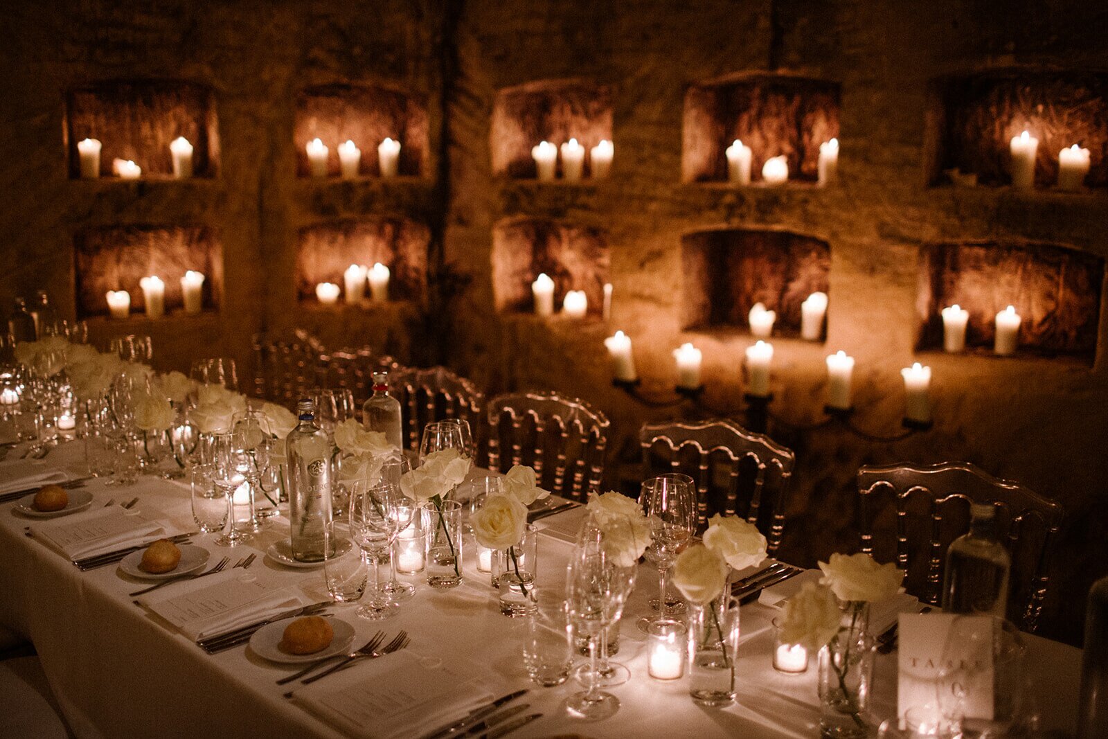 Wedding dinner table | Château Neercanne.