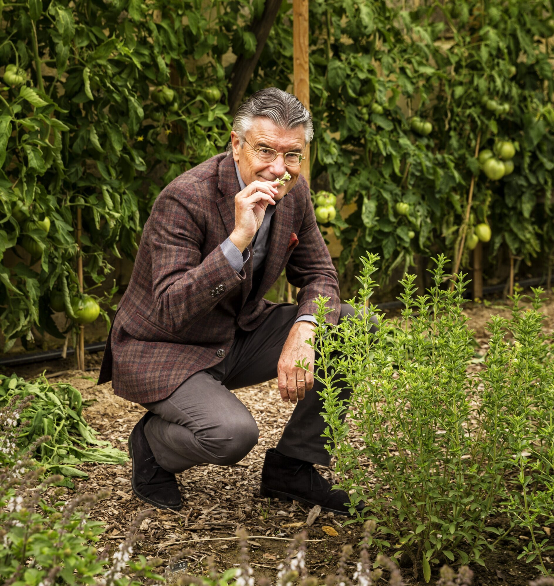 Camille Oostwegel Sr. in the Gardens.